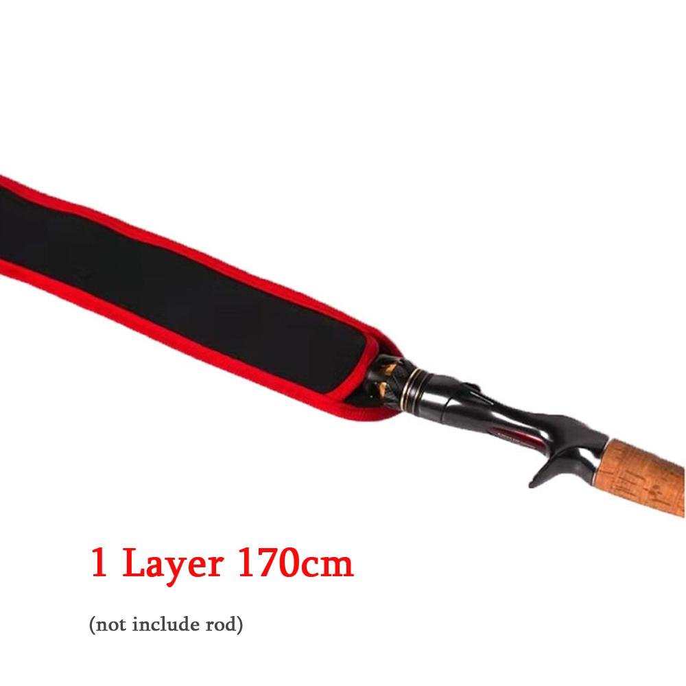 Fishing Rod Bag Wear Resistant Soft Thicken Pocket Storage Case Protective Bags Wear Resistant Fish Pole Sleeve 2 Layer 190cm-110cm Lure Sea Tackle