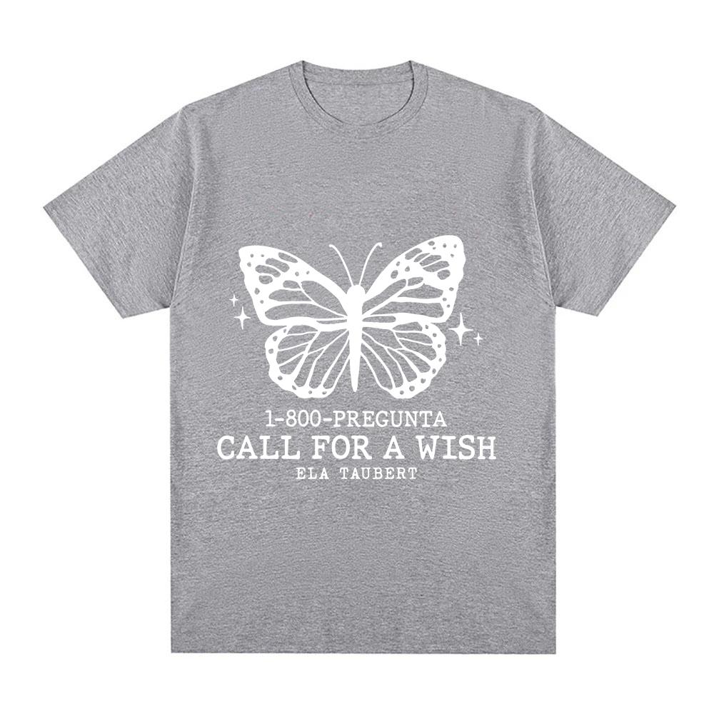 

Ela Taubert T-Shirt Butterfly Graphic Printing Short Sleeve Tshirts Roupas Femininas Cotton O-neck Clothing Summer Unisex Tees XS сірий колір