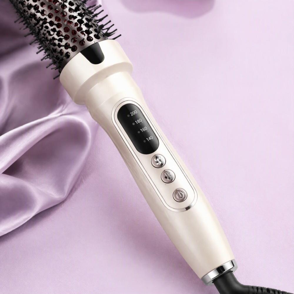 2 In 1 Curling And Straightening Hair Brush Curling Fluffy Volume Hair Care Styling Tool Home Use