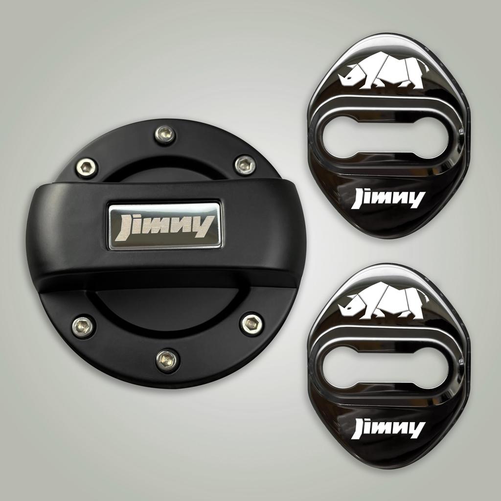Jimny Fuel Filler Cap Fuel Cap Door Striker Door Lock Adhesive Type Set Cover, Cover, Cover, Cover, (Black) [Used]