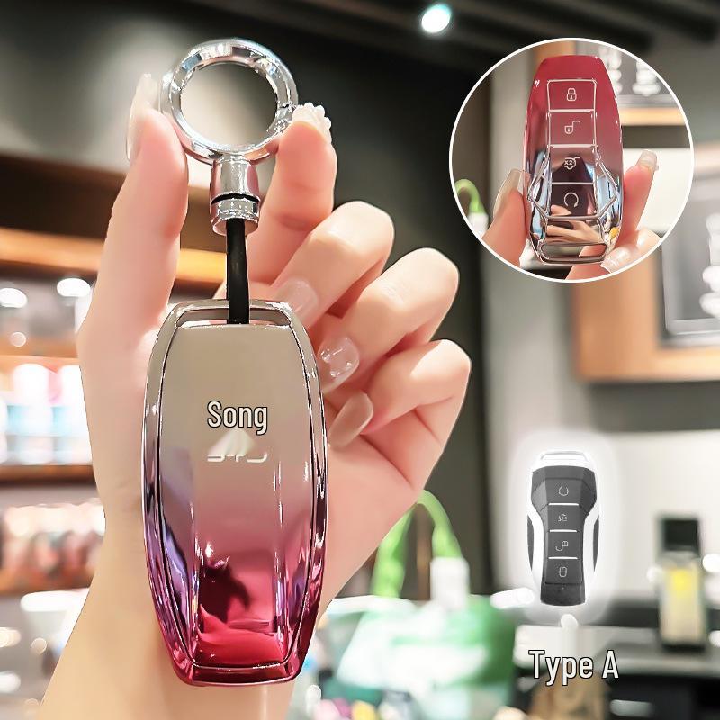 BYD Key Case for Han, Dolphin, Seagull, Mini, Yuan, Tang, Song Pro, and Qin Plus.