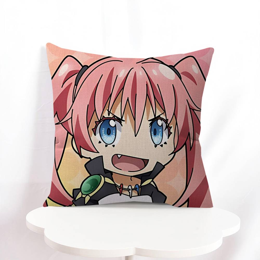 

Аниме T-Tensura Стич Наволочка Подушка Чехол для диванной подушки Украшение дома и комнаты Детский подарок 16x16Inch