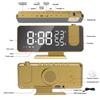 Digitální budík s projektorem Velký zrcadlový displej Stolní hodiny s FM rádiem pro studenty Kancelář Elektronické stolní hodiny