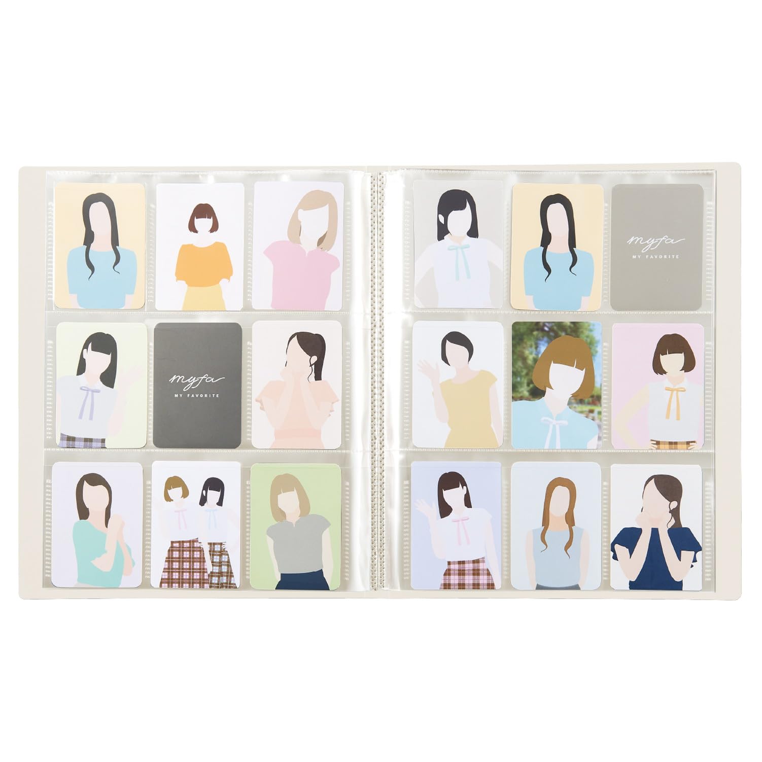 

LIHIT LAB myfa Trading Card Collection File Milky White N3332-0
