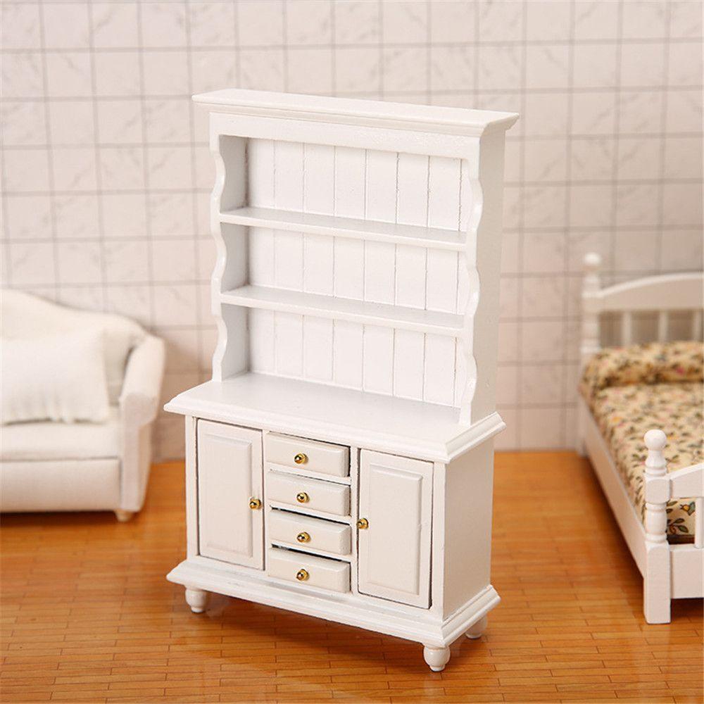 NEW Cabin Accessories Bookcase Wood Cabinet Multifunction Miniature Furniture