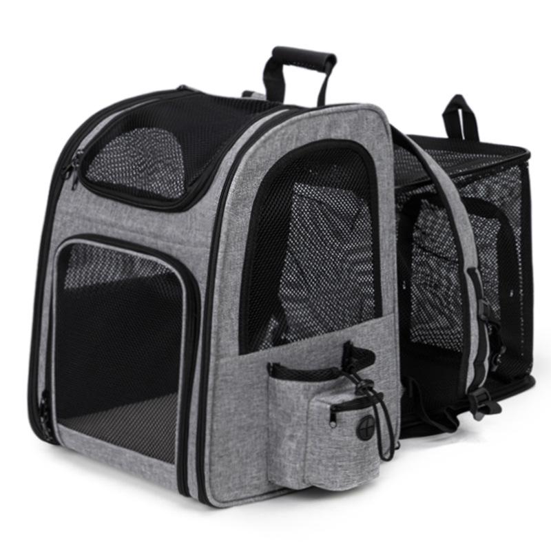Portable Breathable Expandable Pet Backpack for Cats & Dogs, Foldable & Fashionable