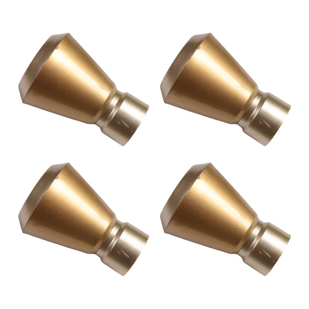 4pcs Modern Artistic Finial Caps Stylish Minimalist Curtain Rod Finials set for Curtain Rods for Home or Office Decor