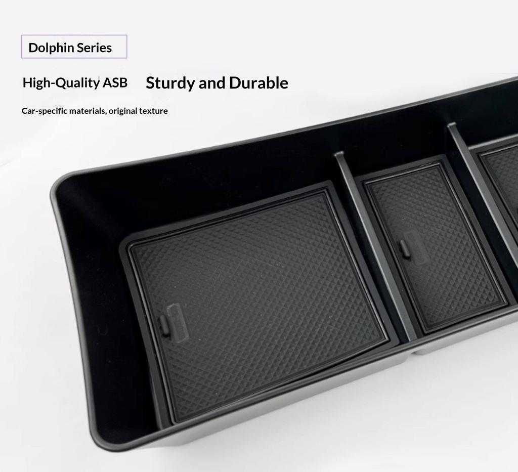 For BYD Dolphin Surf Atto1 Dolphin Mini High Quality ABS Anti Slip Center Console Dashboard Organizer Car Interior Storage Box