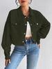 Cross2025 Women's Corduroy Lapel Jacket - Autumn/Winter Casual Short Coat