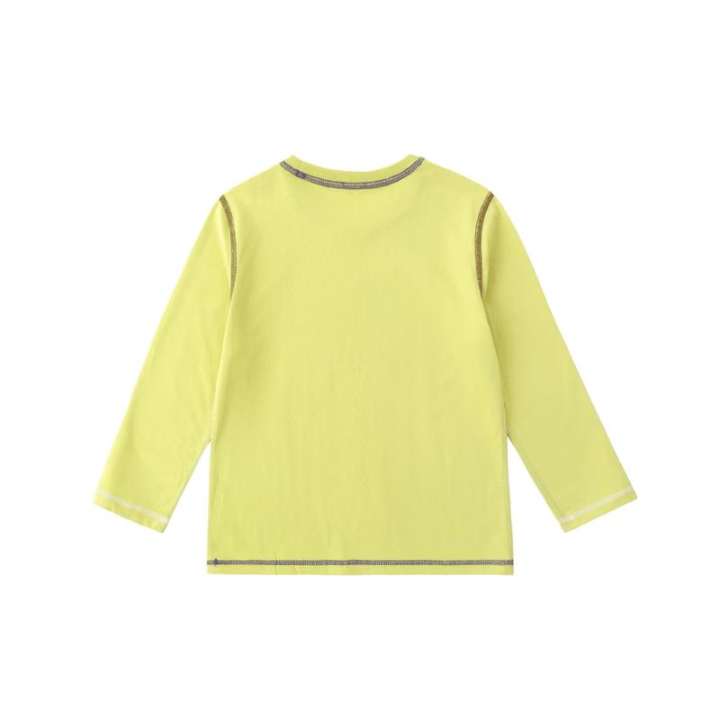 Children's 100% Cotton Long-Sleeve Crew Neck Basic Tee