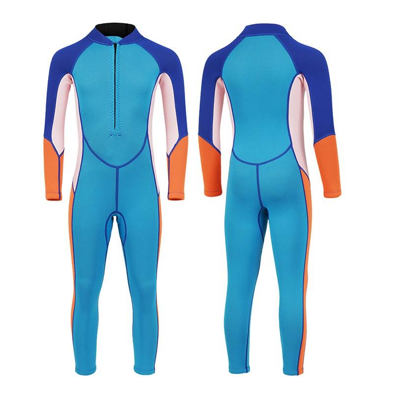 2mm Neoprene Kids Full-Body Wetsuit Snorkeling Diving Swimming Warmth Protection UV Resistance