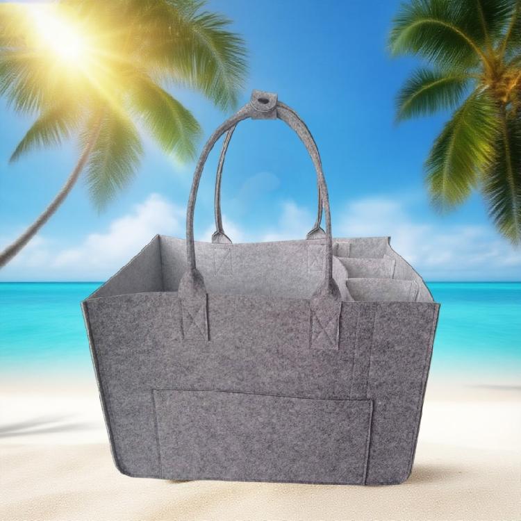 Vielseitige Reise-Organizer-Tasche aus Filz mit speziellen Fächern für Elektronik, Toilettenartikel und Kleidung