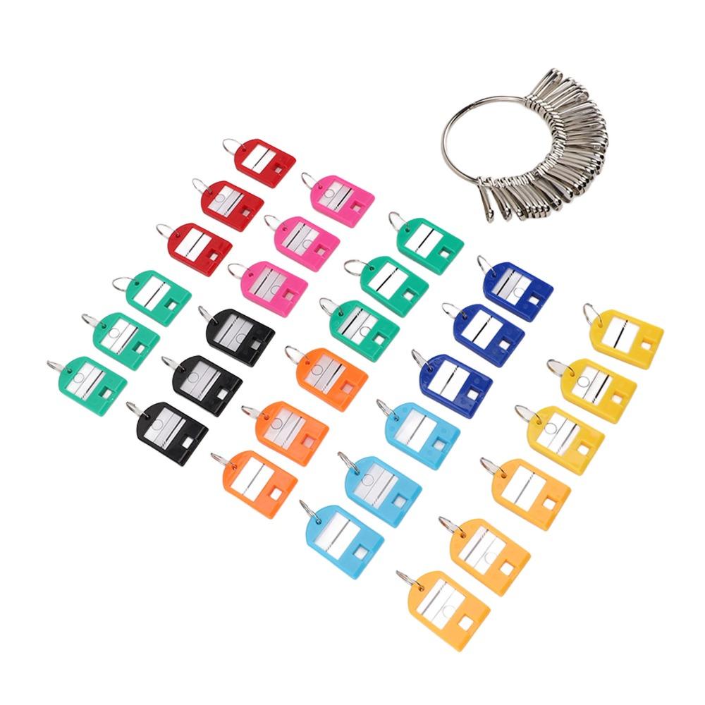 30pcs Portable Key Organizer Iron Split Ring Key Labels Multi Keys Holder Keychain  Houses