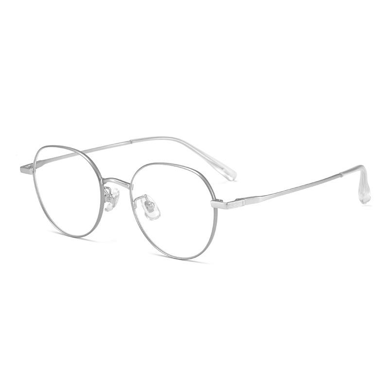 Pure Titanium Oval Eyeglass Frame 48: Fashionable, Lightweight, Unisex, and Perfect for Daily Commute.