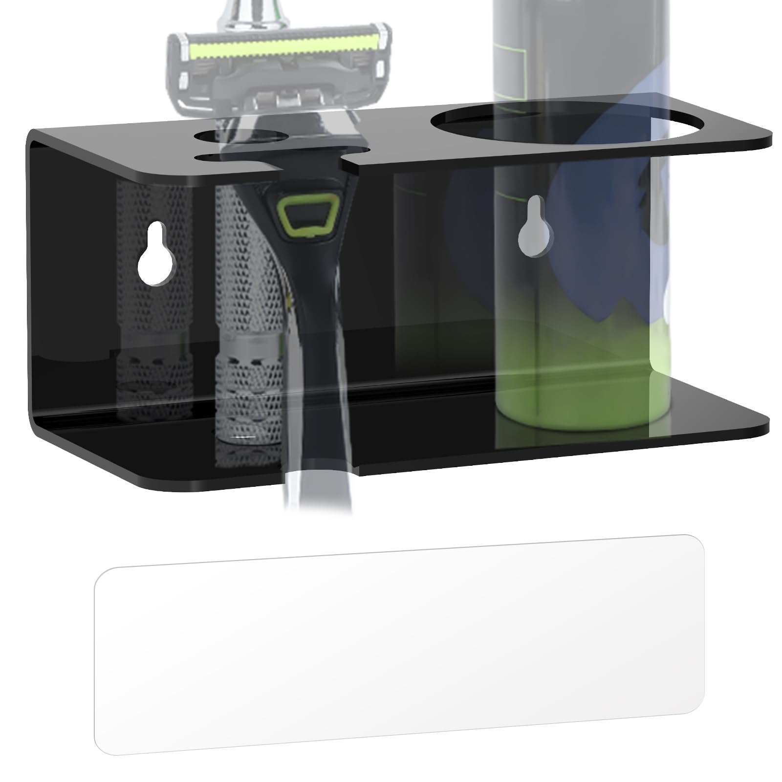 

Linkidea Настенный держатель для бритвы и крема для бритья для ванной комнаты, самоклеящаяся подставка для хранения бритвы и геля для бритья для Vikings Blade Merkur Classic и душа, &