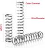 10PCS 0.8mm Compression Spring 304 Stainless Steel Compression Small Spring All Sizes 10-50MM Length