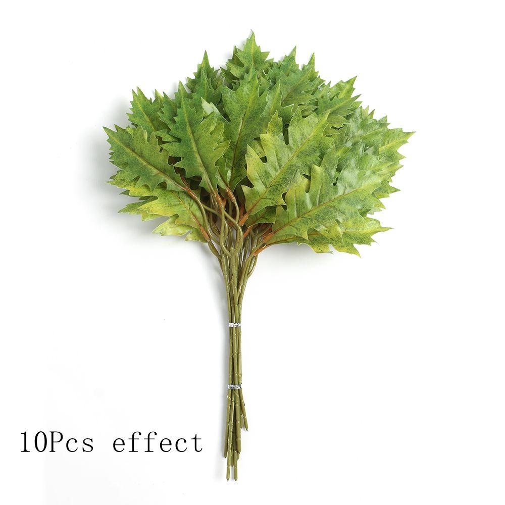 10Pcs Artificial Leaf Plant Bouquet Fake Leaf for Home Room Decor Garden Wedding Marriage Decoration Outdoor Garland Ornaments