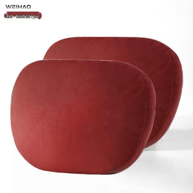 BMW Car Headrest Lumbar Pillow - Soft Pink Neck Support for Girls