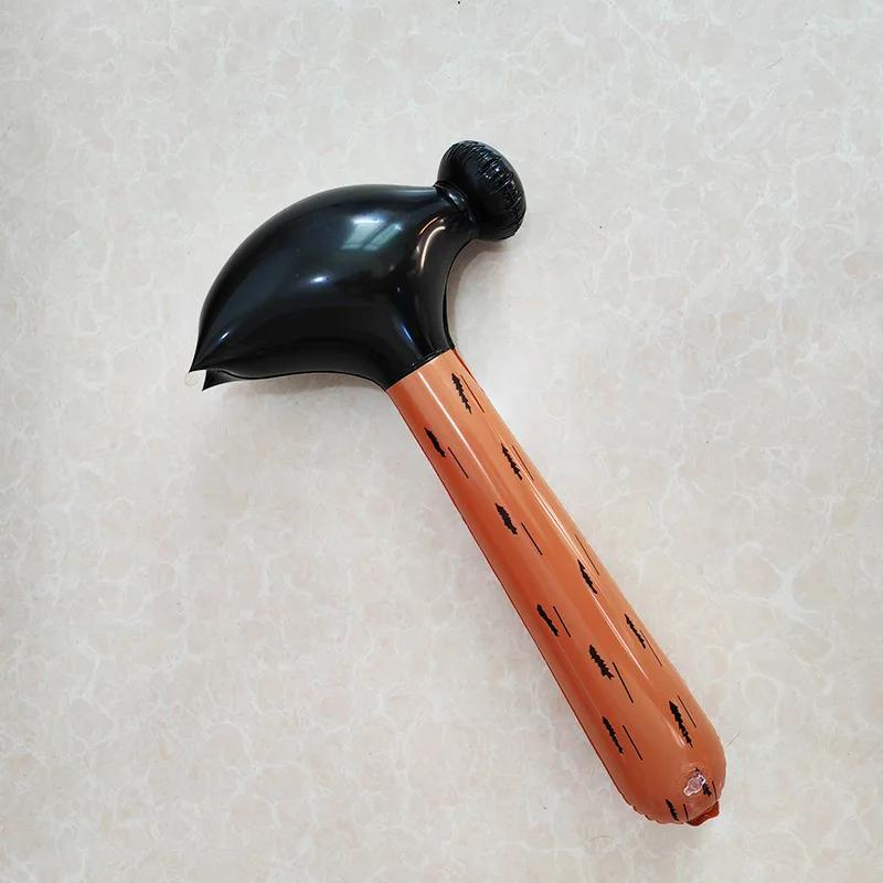 New Kids Toy Inflatable Hammer Mace Pvc Inflatable Toy Hammer Wood Grain Hammer Baseball Bat Gift for Children
