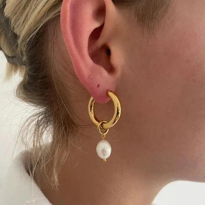 1 Paar Edelstahl Klassische Perlenohrringe für Frauen Paare Tägliche Dekoration Party Schmuck Geschenke Allergie Vorbeugen