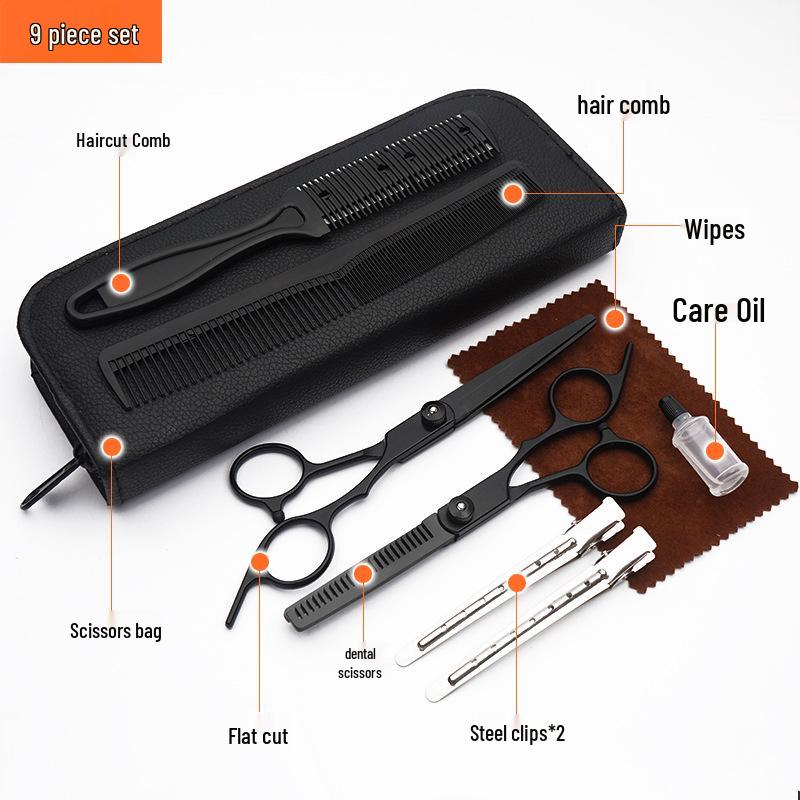 Hairdressing Shears Set: Straight, Thinning, Household & Beginner Scissors for Precise Haircutting