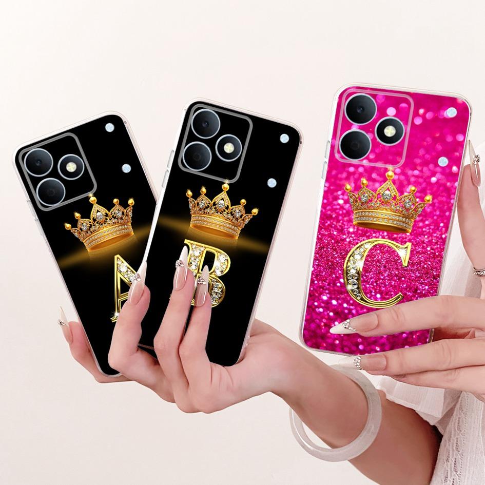 For OPPO Realme Note 80 Case 2026 New Cute Letters Crown Soft Silicone Phone Cover For Realme Note 80 4G Funda Note80 Back Cases