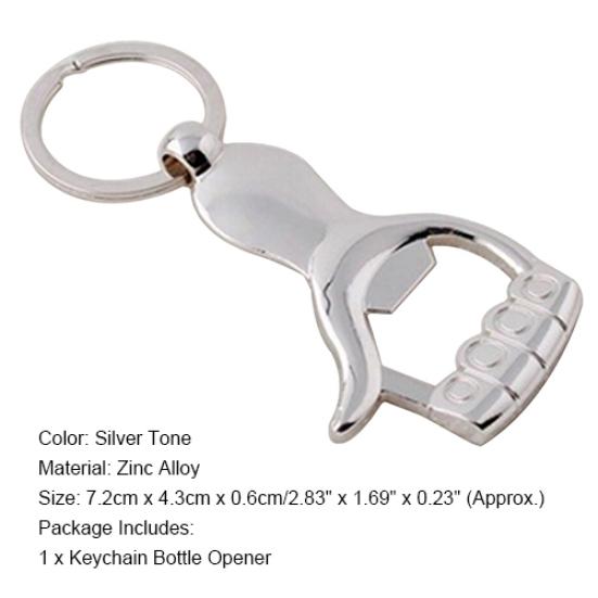 Silver Color Thumb Up Hand Keychain Key Ring Beer Bottle Opener Key Chain Gift