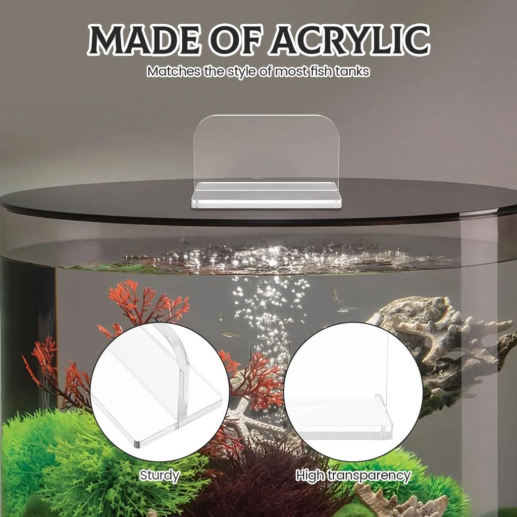 4Pcs Aquarium Lid Handle Acrylic Fish Tank Cover Handle Transparent Fish Tank Lid Handle Adhesive Tank Lid Replacement Fish Tank