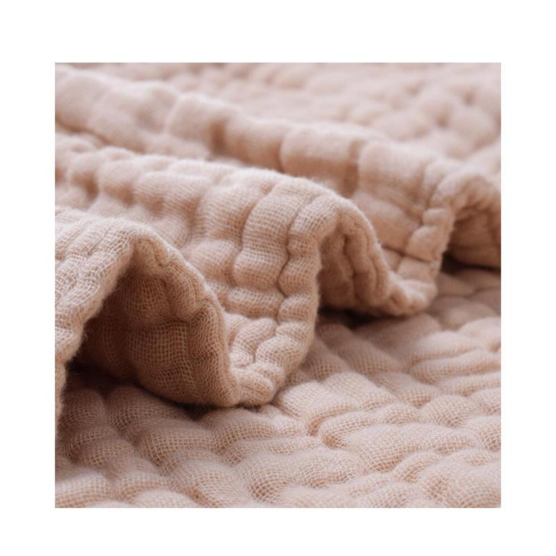 6 Layers of Gauze Towels, Comfortable and Soft Colored Cotton Absorbent Baby Blanket, Kindergarten Children's Blanket 105x105cm