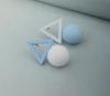 Asymmetry 1 Pair Triangle Different Candy Women's Earrings Korean Earrings Jewelry Crystal Earrings Brincos