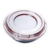 Disposable Japanese Style Red & Black Plastic Soup Bowls with Lids