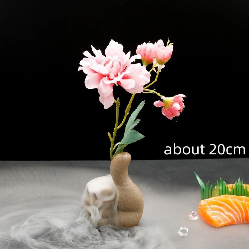 onigiri bento Sashimi Plate dish tray Decorative vase with flowers Sushi shop hotel Restaurant sea food decorations tree flower