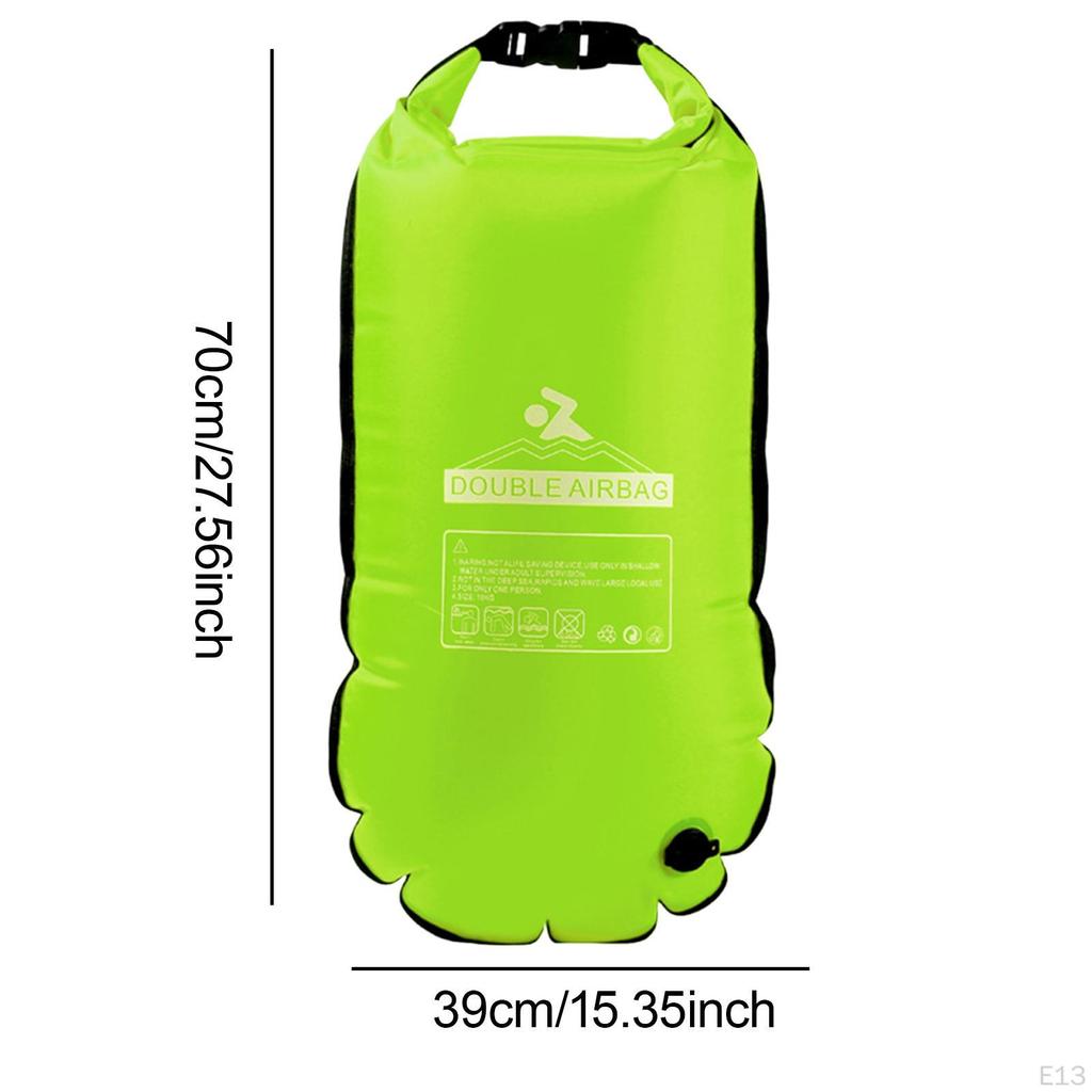 Wasserdichter Packsack Robust für Offenes Wasser Doppel-Airbag PVC Camping Angeln Rafting