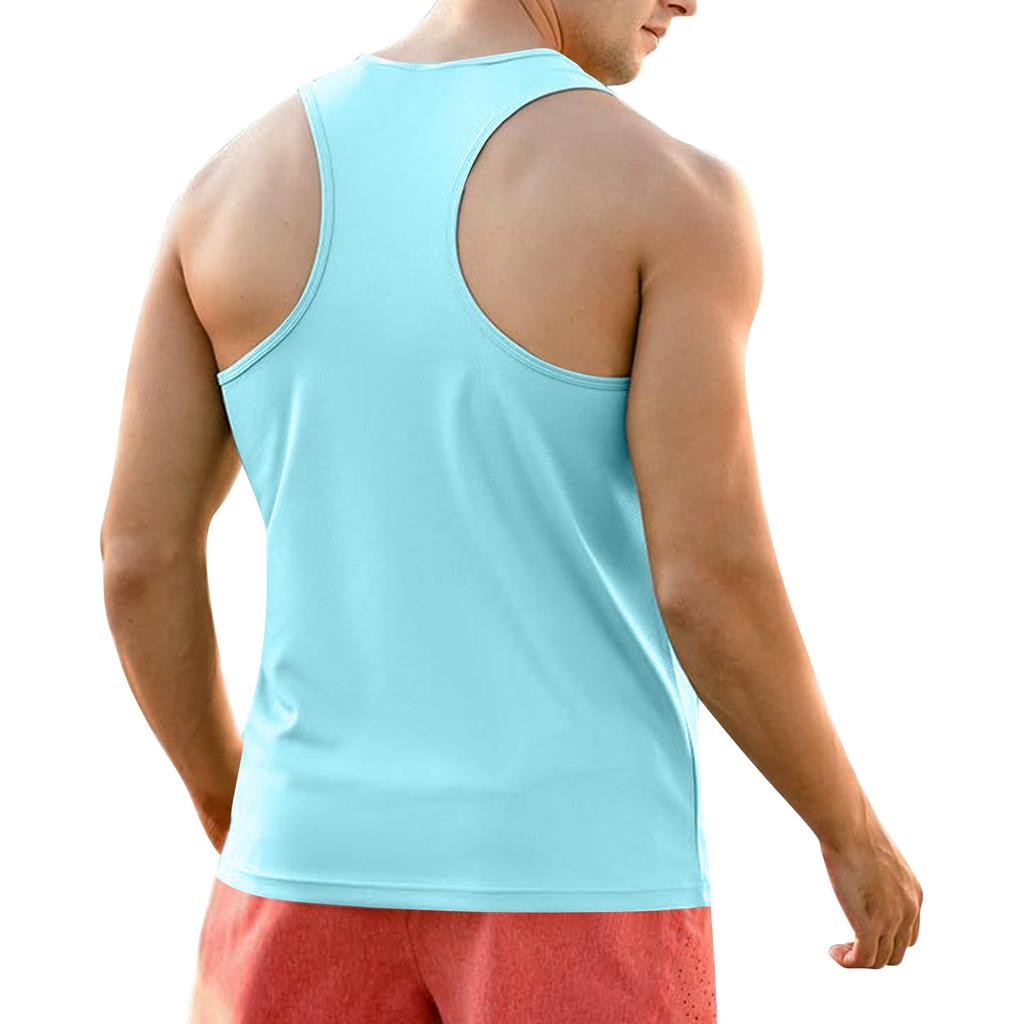 Męski letni top na ramiączkach, cienki top bez rękawów, kamizelka do treningu mięśni na siłowni