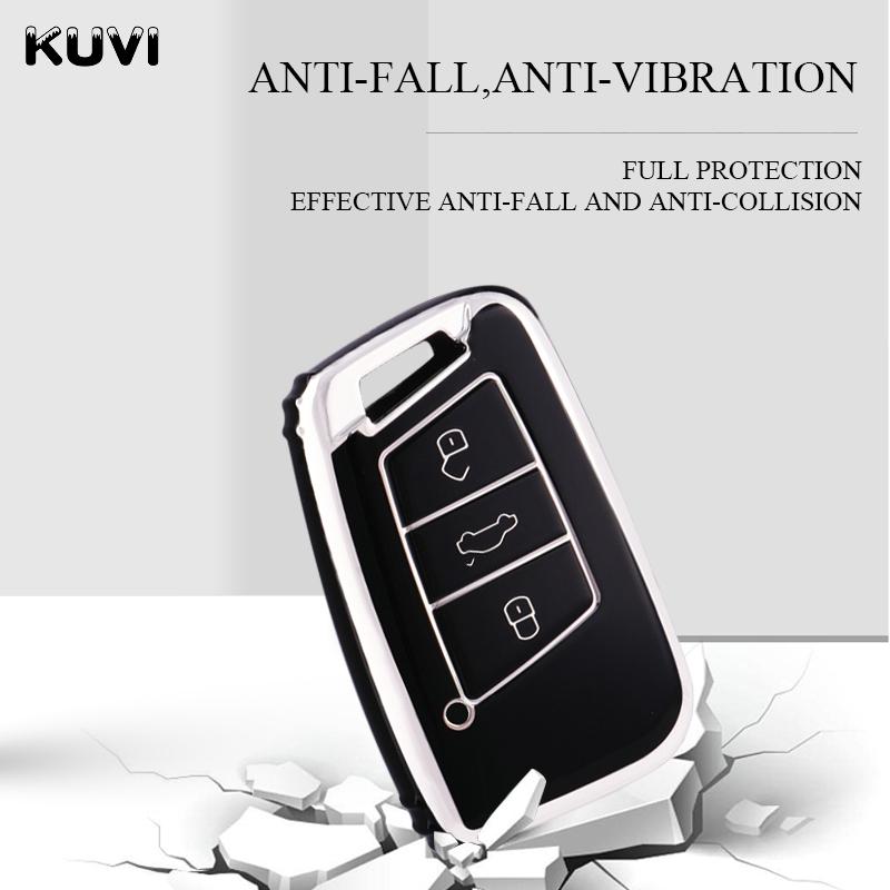 New Fashion Tpu Car Remote Key Case Cover Shell For Vw Volkswagen Passat B8 Magotan For Skoda Kodiaq Superb A7 Smart Keyless