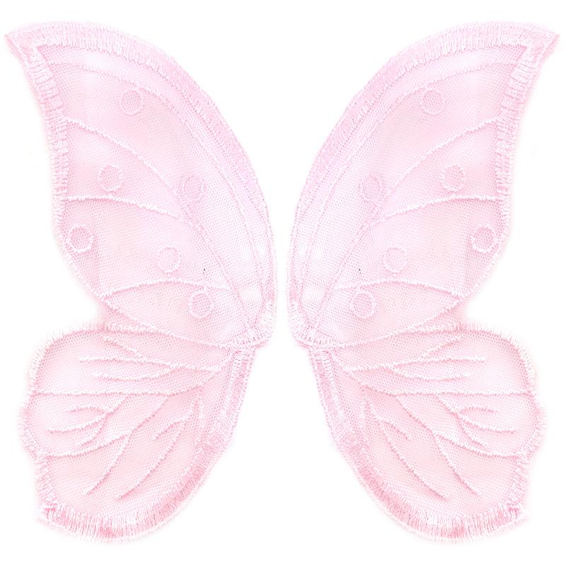 Spitzennetz-Stickerei Schmetterling-Aufkleber Beige zu Blumen transparentes Netz-Bodenstickerei DIY-Spitzenzubehör symmetrische Blumenteile