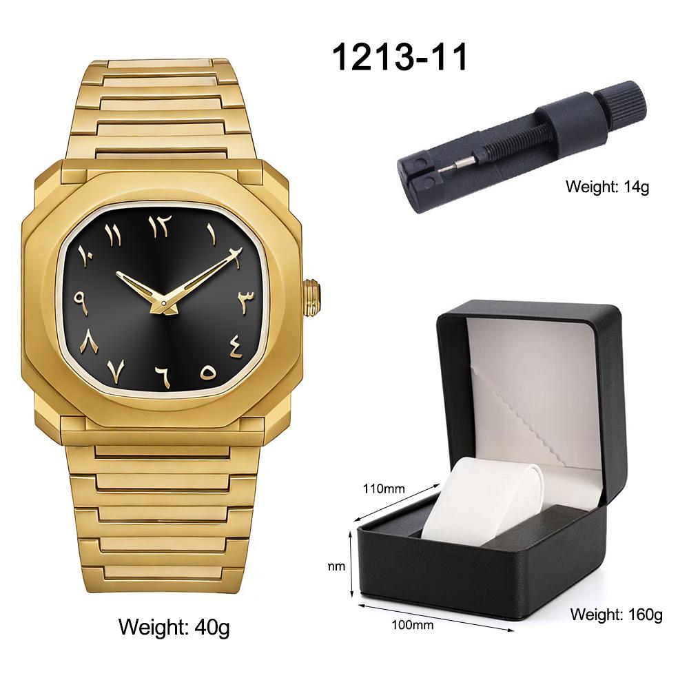 

Men s Fashion Simple Golden Large Dial Quartz Watch Casual Polycarbonate Butterfly Buckle Strap Male Waterproof Clock Wristwatch