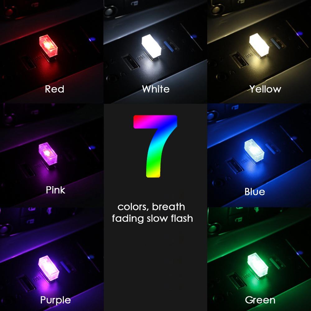 4 PCS Plug-in USB Interface LED Night Light Portable Atmosphere Lamp Gaming Room