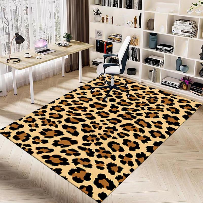 1PC Leopard Print Extra Large Non Slip Floor carpet, Office, family, bedroom, Studio   Large Area Rug Indoor Rugs, , Vibrant Colors