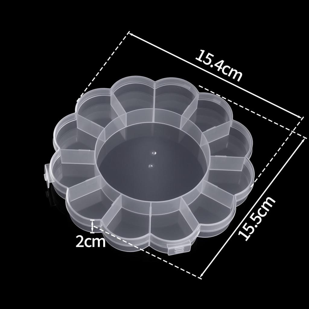 Round and Square Transparent Multi-Grid Jewelry Storage Boxes