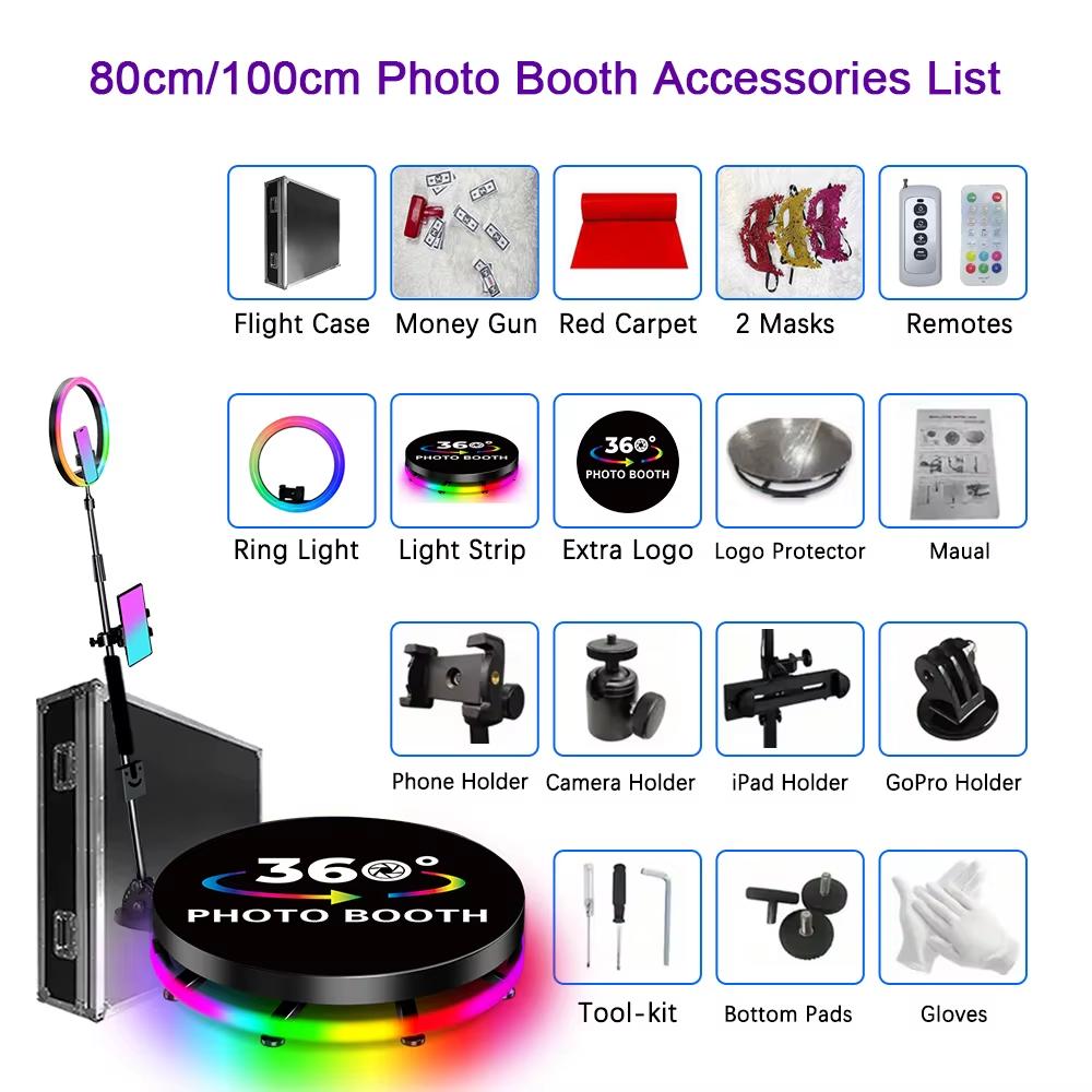 Eu Warehouse 360 Degree Photo Booth Machine Camera 360 Video Booth Photobooth Prix 360 Spin Camera Booth for Wedding