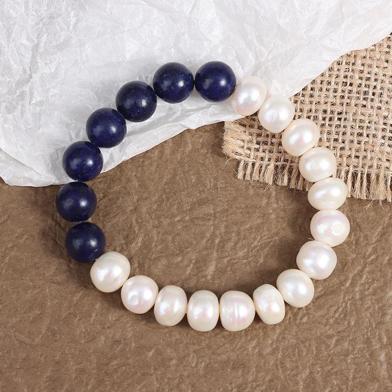 Old Clam Thread Bracelet Agate Natural Pearl Bracelet White Simple Atmosphere