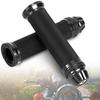 Motorcycle Grip Left and Right Set Aluminum Bar End 0.9 Inch (22.2 Mm) Custom Bike Clip Universal (Black Color)