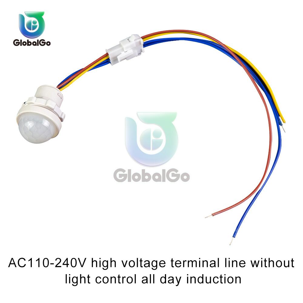LED PIR No Adjustable Delay Human Body Infrared Detector IR Infrared Motion Sensor Light Switch For Home AC110-240V DC 12V-24V