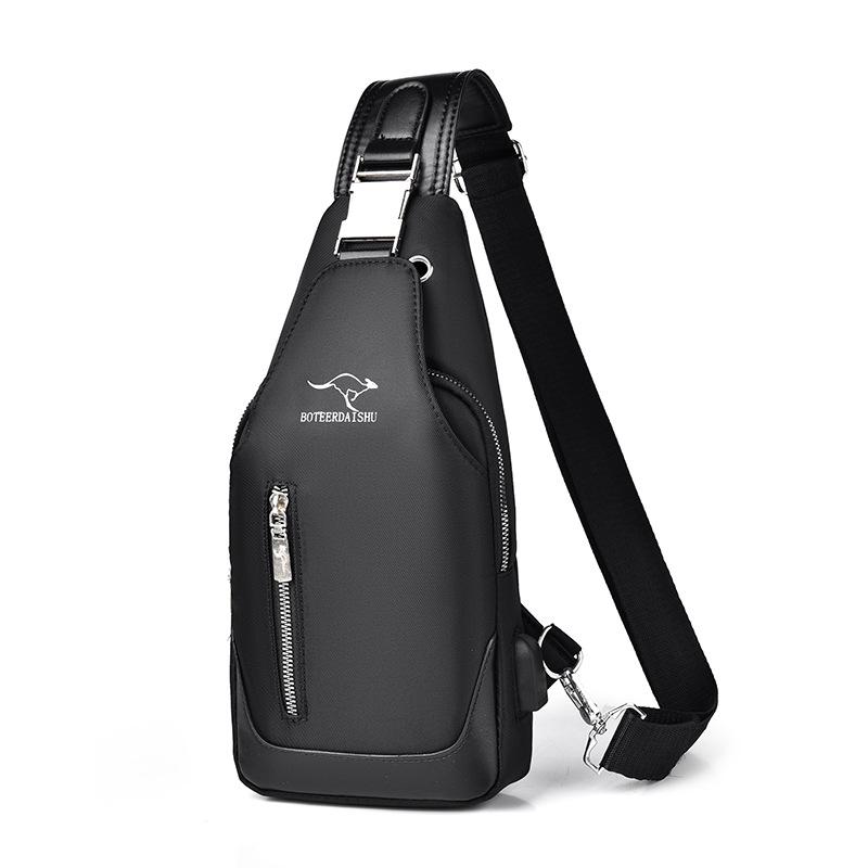 Męska wodoodporna torba crossbody z tkaniny Oxford - styl koreański, modna torba na jedno ramię