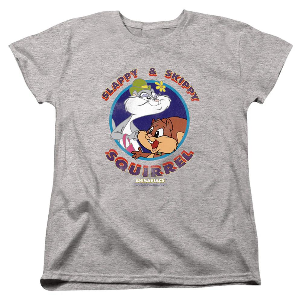 Animaniacs Slappy And Skippy Squirrel Womens T Shirt Athletic Heather 4XL