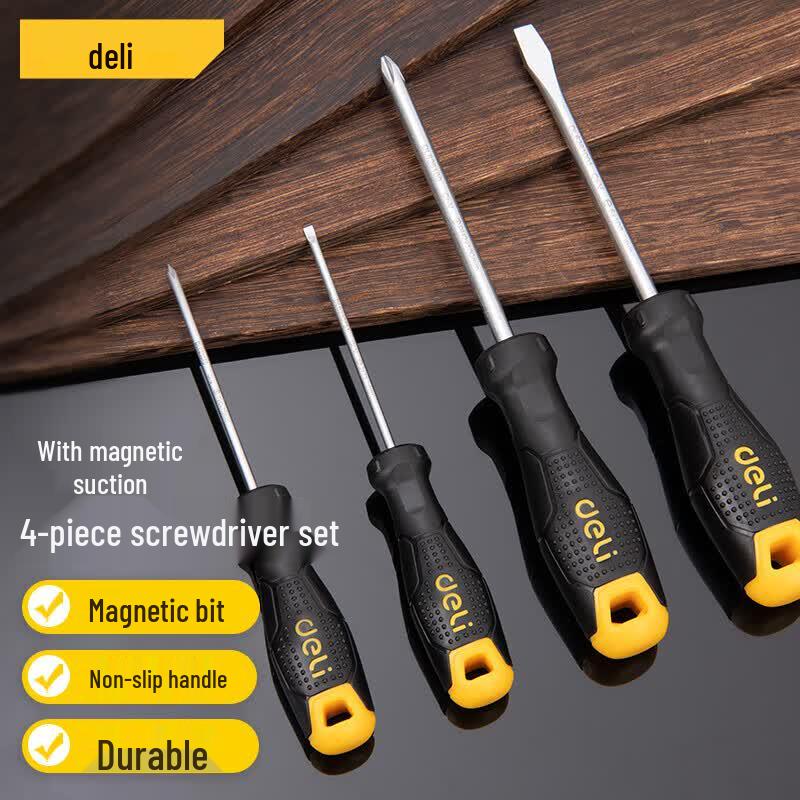 Deli 4-Piece Magnetic Screwdriver Set