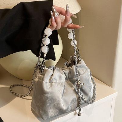 High-end Small Bag for Women 2024 New Niche Design Crossbody Bag Texture Ladies Portable Bucket Bag Rhombus Bag