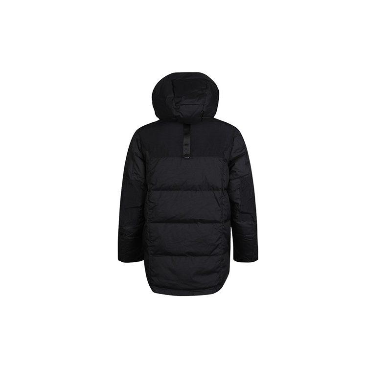 Nike Down Jackets Men's Black Hooded Moderate Quilted Down Jacket CU4393-010