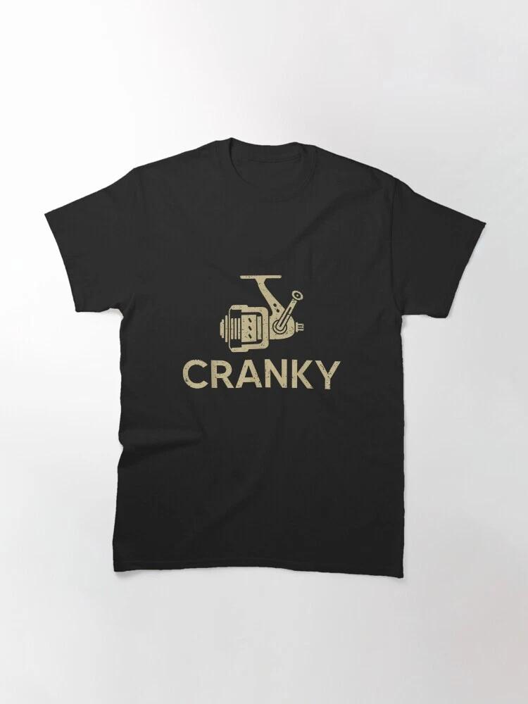 Cranky Fishing Reel Classic T-Shirt Made in the USA Size S to 5XL S